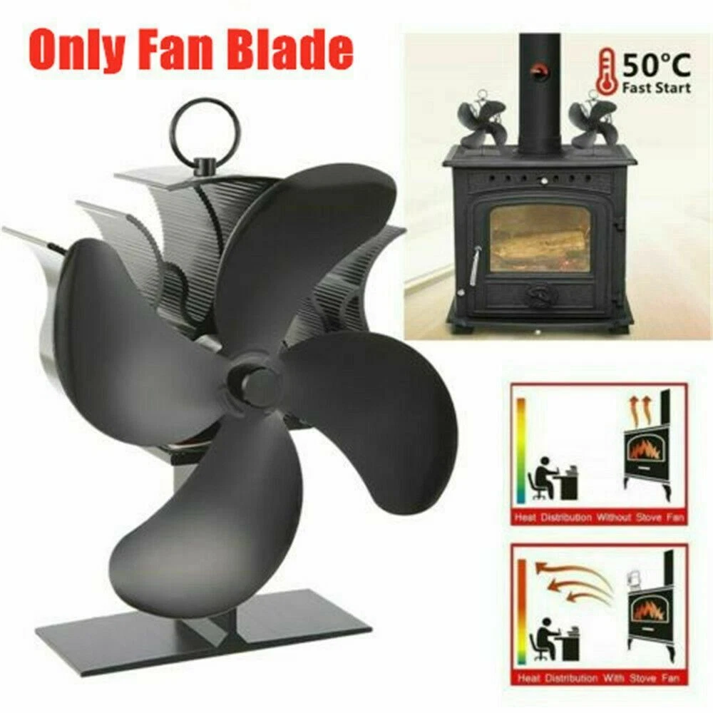 Parts For Wood Burner Heat Power Stove Top Fan Heat Distribution Log  Burning | eBay
