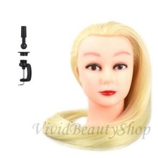 28" Cosmetology Mannequin Hair Hairdresser Training Manikin Doll Wig Head Blonde