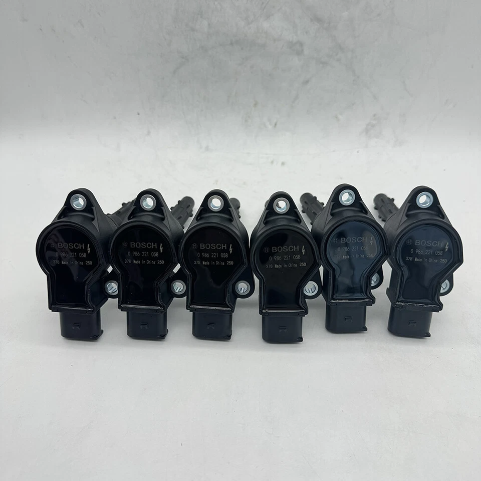 Bobina de encendido Bosch 6 piezas 0986221058 para MERCEDES C CLK E G S SLK CLASE ML. Foto 2 de 4