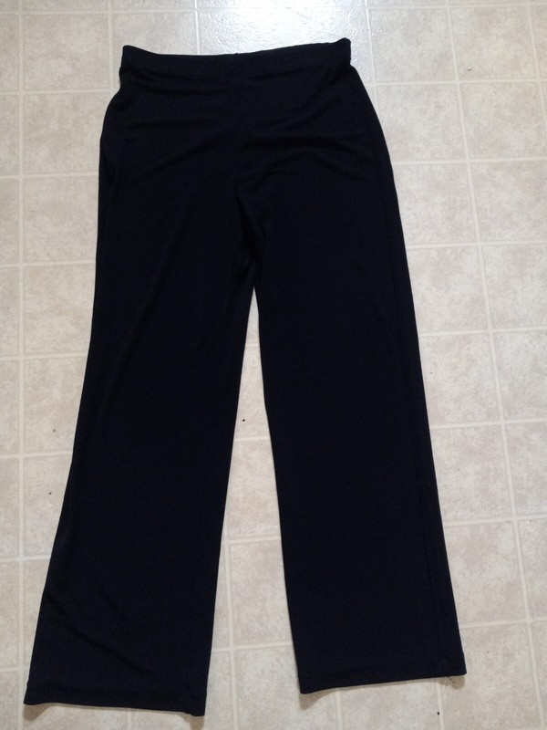 DKNY Legging Pants Womens Size Large Black  Straight Leg Stretch 32 Inseam
