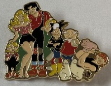 vintage Lions Club pinback ~ Al Capp LI'L ABNER, DAISY MAE, SHMOO, MAMMY+PAPPY++