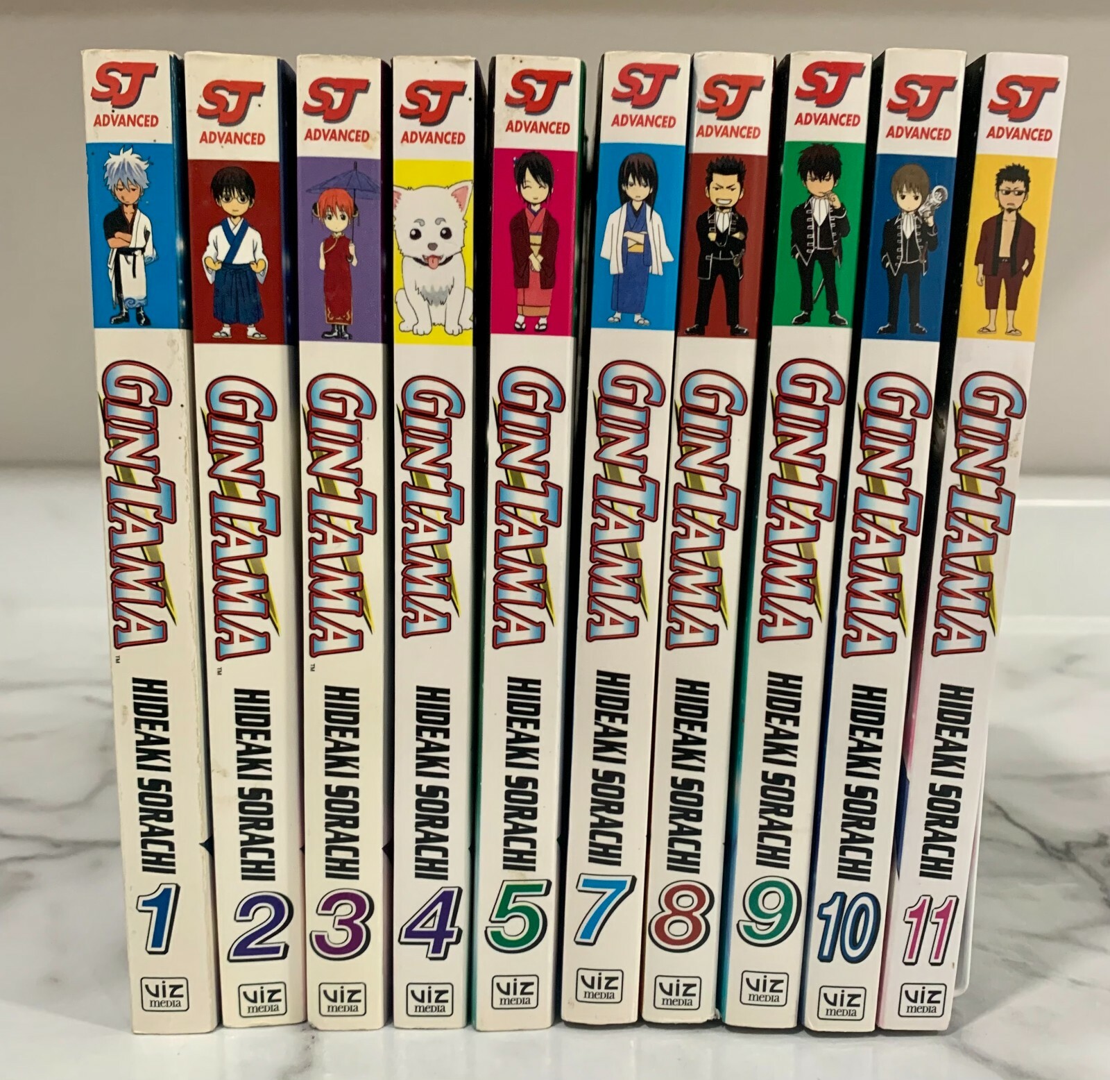 Gin Tama Volumes 1-5, 7-11 by Hideaki Sorachi Shonen Jump Manga Viz Media