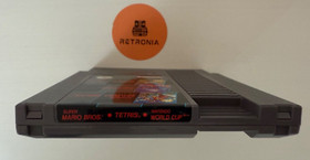 Super Mario Bros / Tetris / World Cup  Nes Game Cart PAL B Version With Sleeve