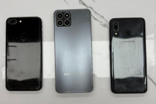 3 PHONES FOR PARTS IPHONE 7 PLUS - CELERO 5G  - GALAXY A20