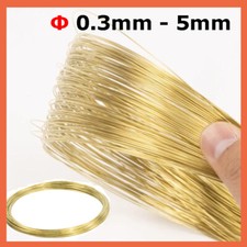 Brass Round Wire Bare 0.3mm to 5mm Jewellery Art and crafts Hobbies Models