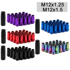 20PCS Forged Steel Racing Wheel Lug Nuts 47mm Open End M12 x 1.5mm M12 x 1.25mm