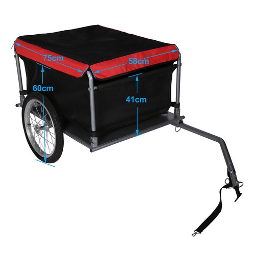Fahrrad Lastenanhänger 65kg Fahrradanhänger Transport Transportanhänger - Photo 2/3