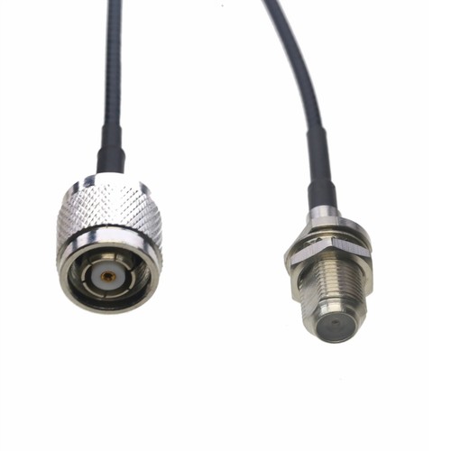 RF DVB Cable F female nut bulkhead to RP-TNC male RG174 6"~10FT GPS TV antenna - Picture 2 of 5