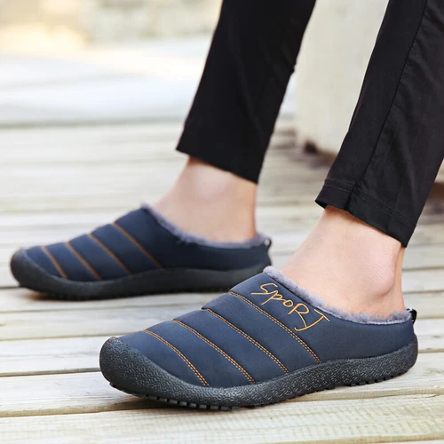 Winter Cotton Slippers Waterproof Plush Lining Warm Men Women Slippers Outdoor- - Picture 51 of 65