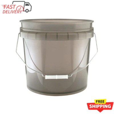 Leaktite 3.5 Gallon Translucent Gray Bucket with Handle