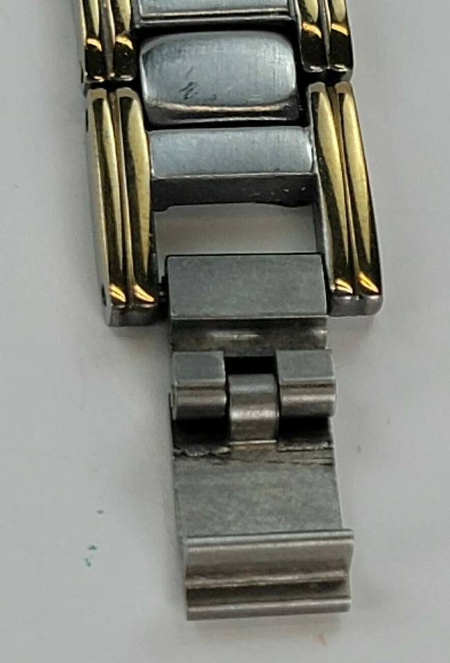 ELINKS Titanium Link Chain Magnetic Bracelet Gold / Silver ENERGY Germany 7 in - Image 3 of 4