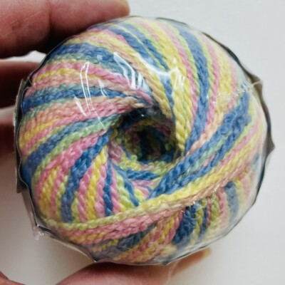 Cascade Fixation Yarn 1 Skein Pastel Rainbow Pink Yellow Blue Stretch 50g 100yd