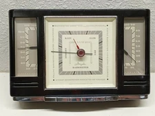 Vtg FEE & STEMWEDEL AIRGUIDE DESKTOP ART-DECO WEATHER STATION BAROMETER TEMP