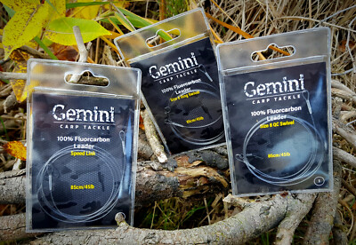 Gemini 100% Fluorocarbon Leader 85cm, Karpfenangeln Vorfach Leadcore carp tackle