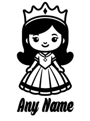 PERSONALISIERTE VINYL-AUFKLEBER PRINZESSIN NAME AUFKLEBER FENSTER AUTO WAND SPIELZEUGKISTE TÜR