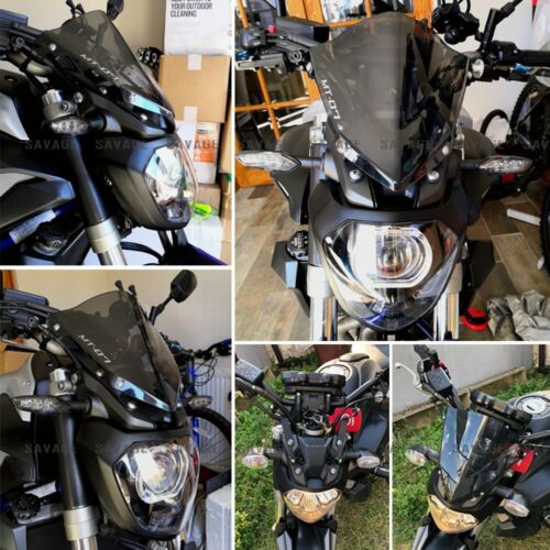 Windshield Windscreen For YAMAHA MT-07 FZ-07 2014-2017 MT07 FZ07 MT 07 2015 - Picture 4 of 12