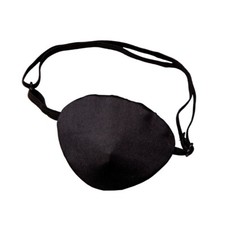 Pirate Eyepatch Black Satin Eye Patch Pirates Fancy Dress Costume Accessory