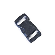 Flat Plastic Black 3/8" Straight Side Release Buckle for Paracord Bracelets