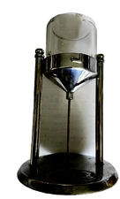 1934 RARE Restaurant Toothpick dispenser with sliding mechanism, metal & glass