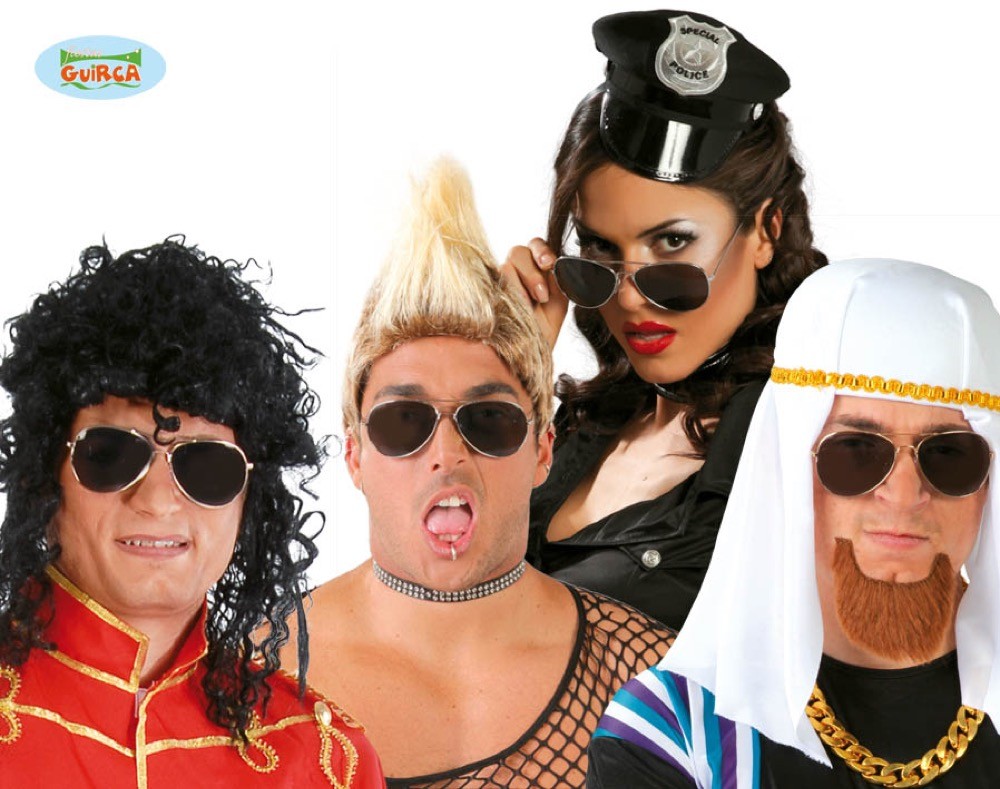 Occhiali a goccia per travestimento sceicco poliziotto pilota michael Jackson