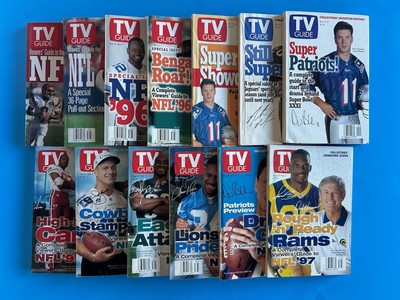 NFL TV Guide Regional Covers 1995 1996 1997 1998 1999 2000 2001 CHOICE OF COVERS