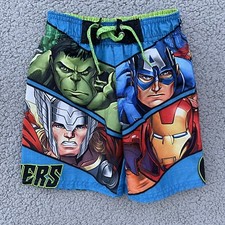 EUC Marvel Avengers Boy's Swim Trunks Elastic Waistband Size XS