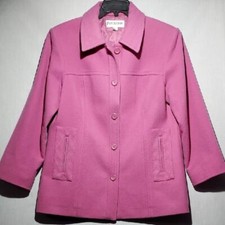 Pendleton 100 merino wool mauve pink women's button-up jacket size large