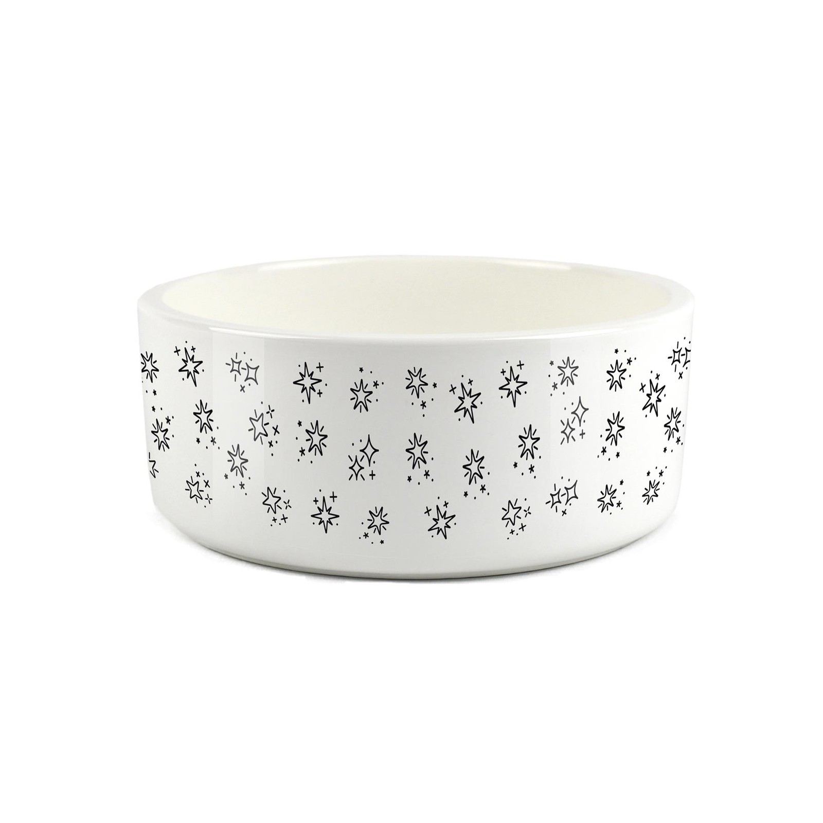 Purely Home Sparkly Stars Large Ceramic Pet Food/Water Bowl - Image 2
