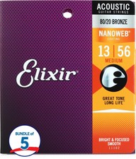 Elixir Strings 11102 Nanoweb 80/20 Acoustic G...
