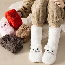 Winter Floor Socks Velvet Thicken Warm Coral Velvet Cute Socks Japanese-style Ho