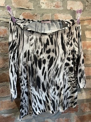 Basler Shirt 36/38 Animal Print Schwarz Grau Kleidung Fashion Damen Herren