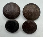 LOT 4 Vintage WW2 era Royal British Army Service Uniform Buttons Military Rubber