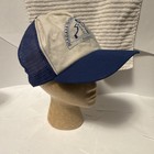 Vintage New Era Niagara Frontier Fiddlers Club Trucker Hat Blue/White Adjustable — photo 2