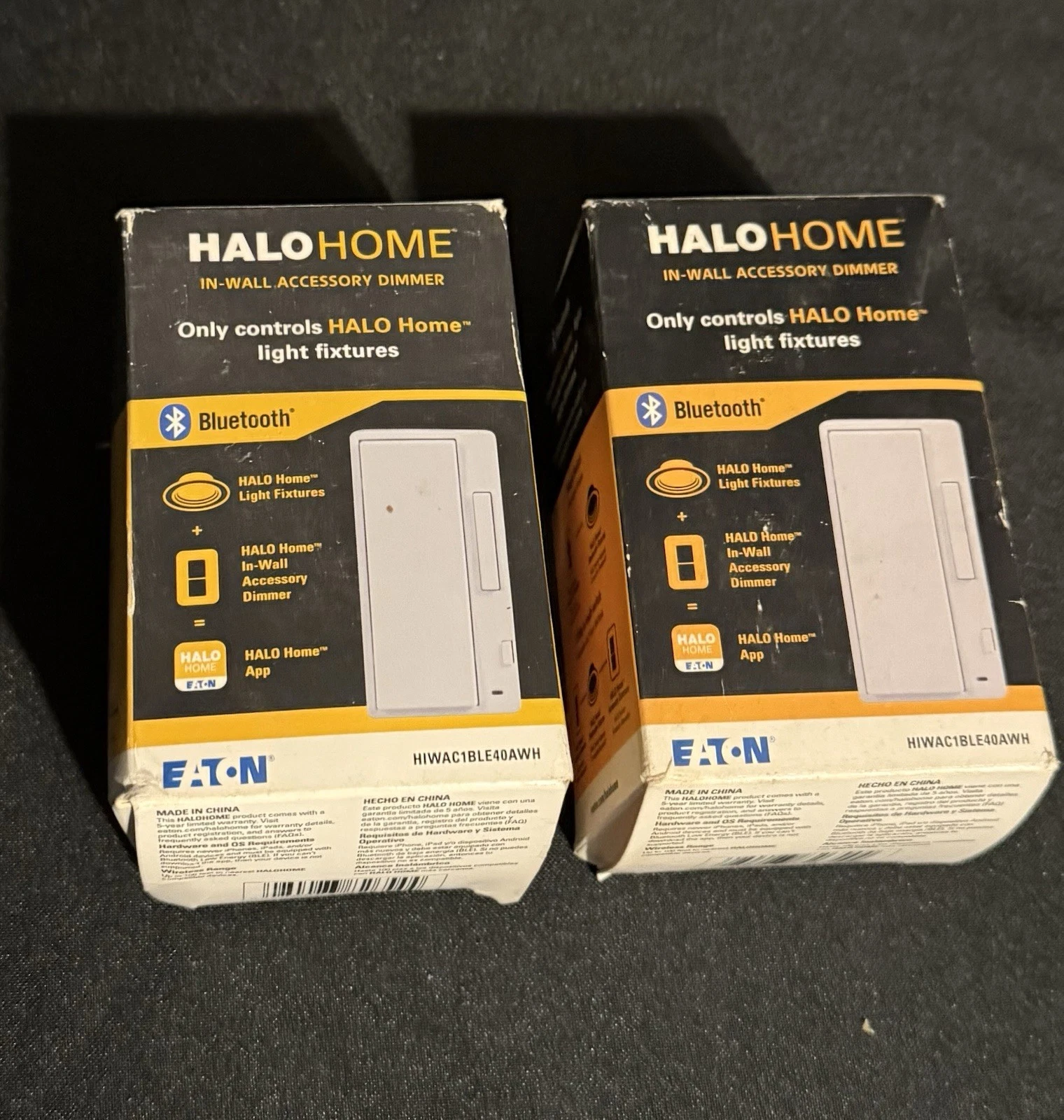 2 - Eaton HALO HOME HIWAC1BLE40AWH Wall Accessory Bluetooth Dimmers - White