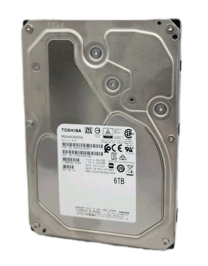 Toshiba 3.5 in Form Factor Internal Hard Disk Drives 6 TB Storage