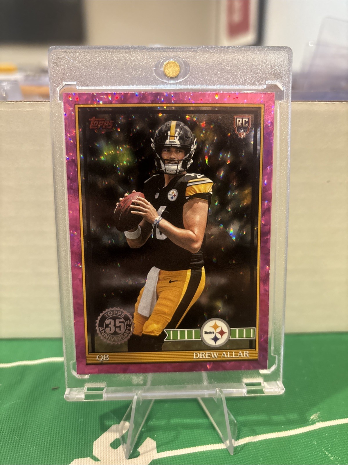 2026 Topps Flagship 1991 35th Pink Diamante Foil Drew Allar #91TR-4 Steelers