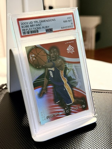 2003 UD Triple Dimensions Reflect Ruby /500 Kobe Bryant Lakers HOF PSA 8 LOW POP