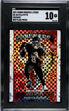 2021 Panini Rookies & Stars #CR-30 Kyle Pitts Crusade Red Plaid Prizm SGC 10