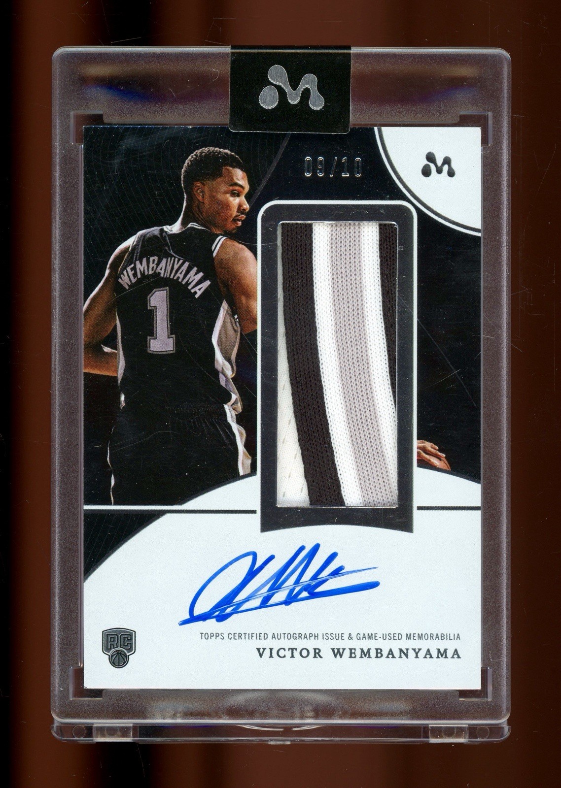 2023 Topps Mercury Victor Wembanyama Rookie Patch Auto RPA /10 Game Worn