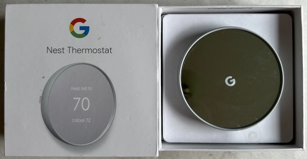 Google Nest Thermostat - Smart Thermostat for Home - Fog GA02083-US