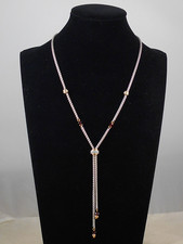Brighton Silver Plated 2 Tone MERIDIAN Red Beaded Y Necklace JM7315 $138