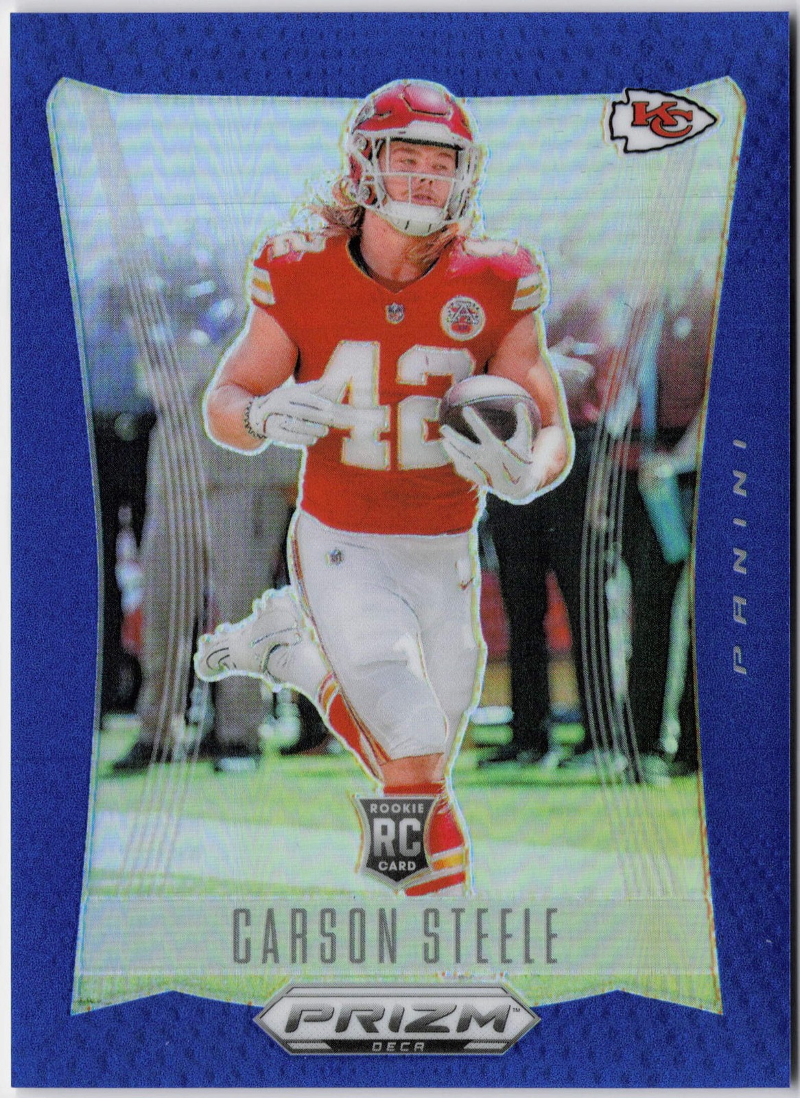 2024 Panini Prizm Deca #159 Carson Steele Blue Prizms #/149 RC Rookie