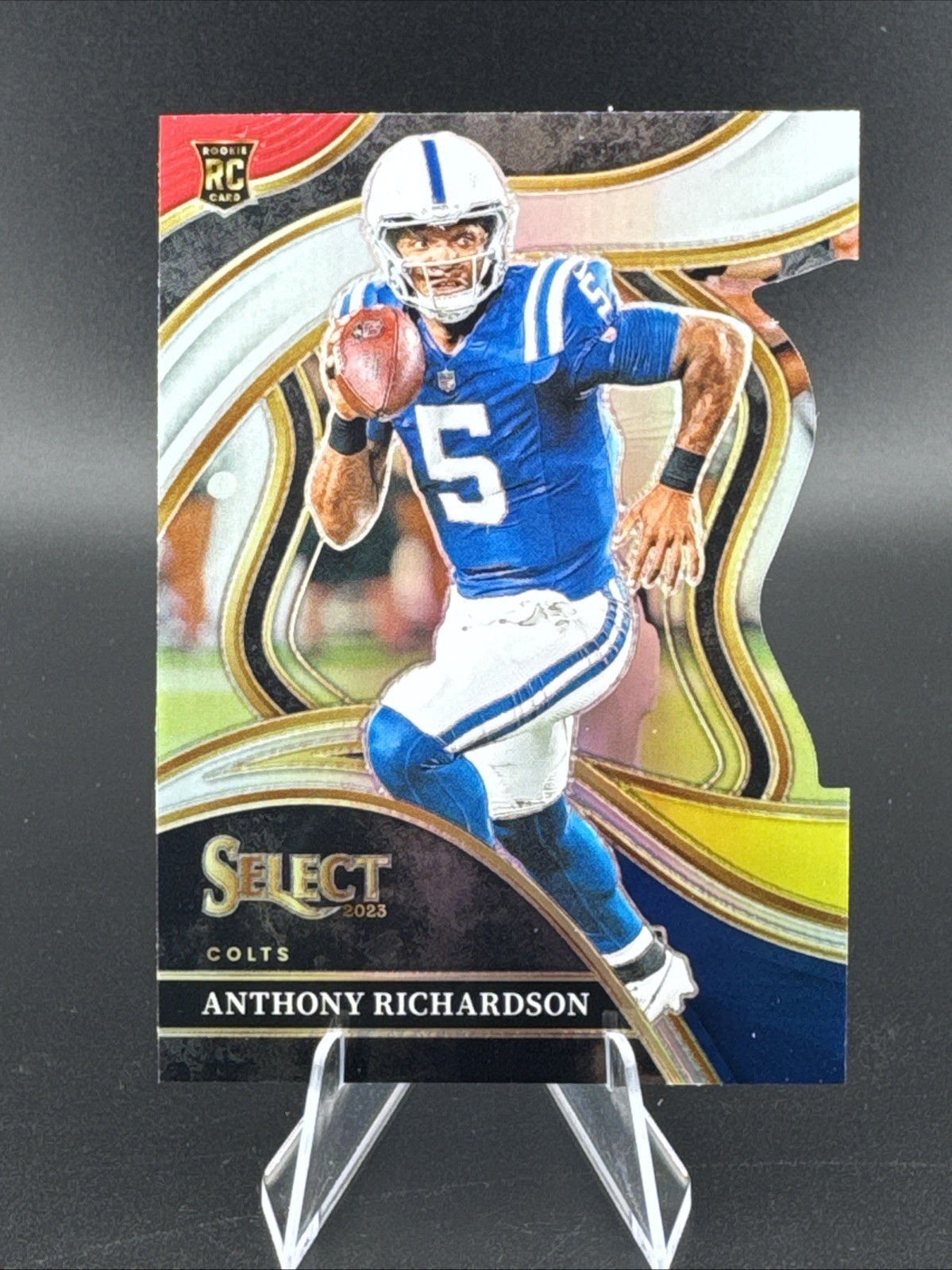 2023 Panini Select #297 Anthony Richardson Club Level RC Red Yellow Die Cut