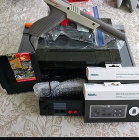 Nintendo NES Console Lot with 8BitDo N30 Wireless Gamepads, Cartridge, Zapper