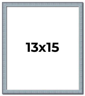 13x15 Frame Blue Scuffed Farm Board Solid Wood Picture Frame Width 0.75 Inches |