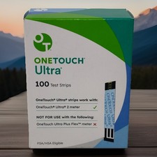 OneTouch Ultra Blue Blood Glucose Test Strips 100 Count Exp 11/30/26 One Touch