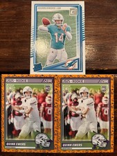 Quinn Ewers 3 Card LOT! Rated Rookie / Pumpkins - Miami Dolphins