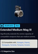 ARC RAIDERS -  EXTENDED MEDIUM MAG III BLUEPRINT - ALL PLATFORMS
