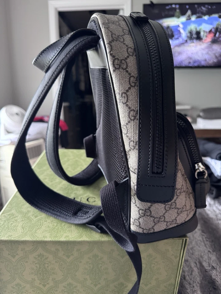 Gucci GG Supreme Monogram Small Eden Day Backpack Black - Imagem 2 de 4