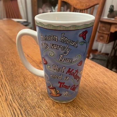 Mothers Time Out Relax Refresh Recharge Renew Revive Tall Coffee Cup Mug